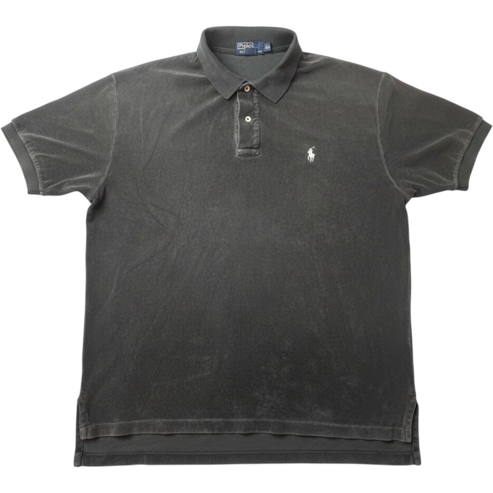 Polo Ralph Lauren Polo Shirt Mens XL Terry Cloth Charcoal Grey Short Sleeve